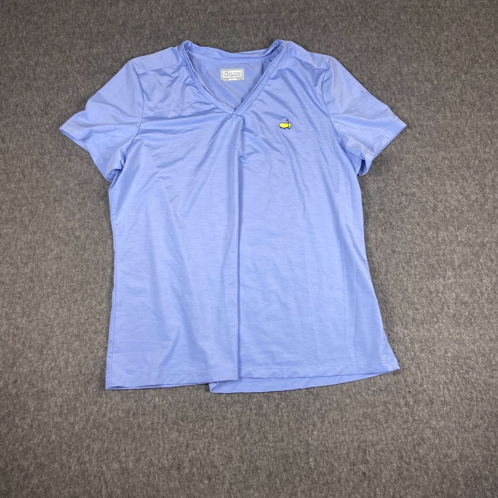 Masters Performance V-neck T-shirt Women's XL  Blue  Augusta Logo